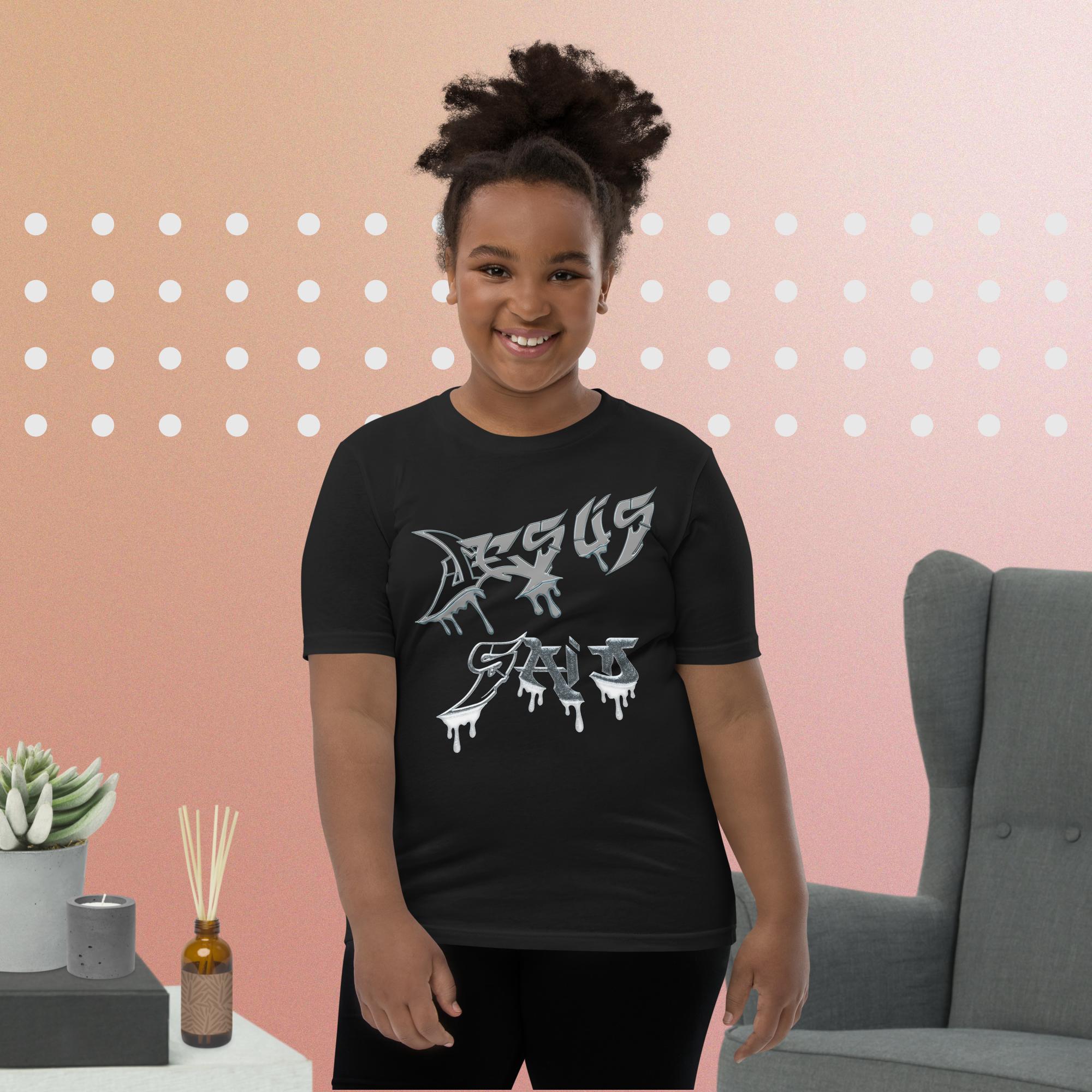 JESUS said You Are Mine Isa. 43:1 NLT - Youth Short Sleeve T-Shirt  Bella + Canvas 3001Y