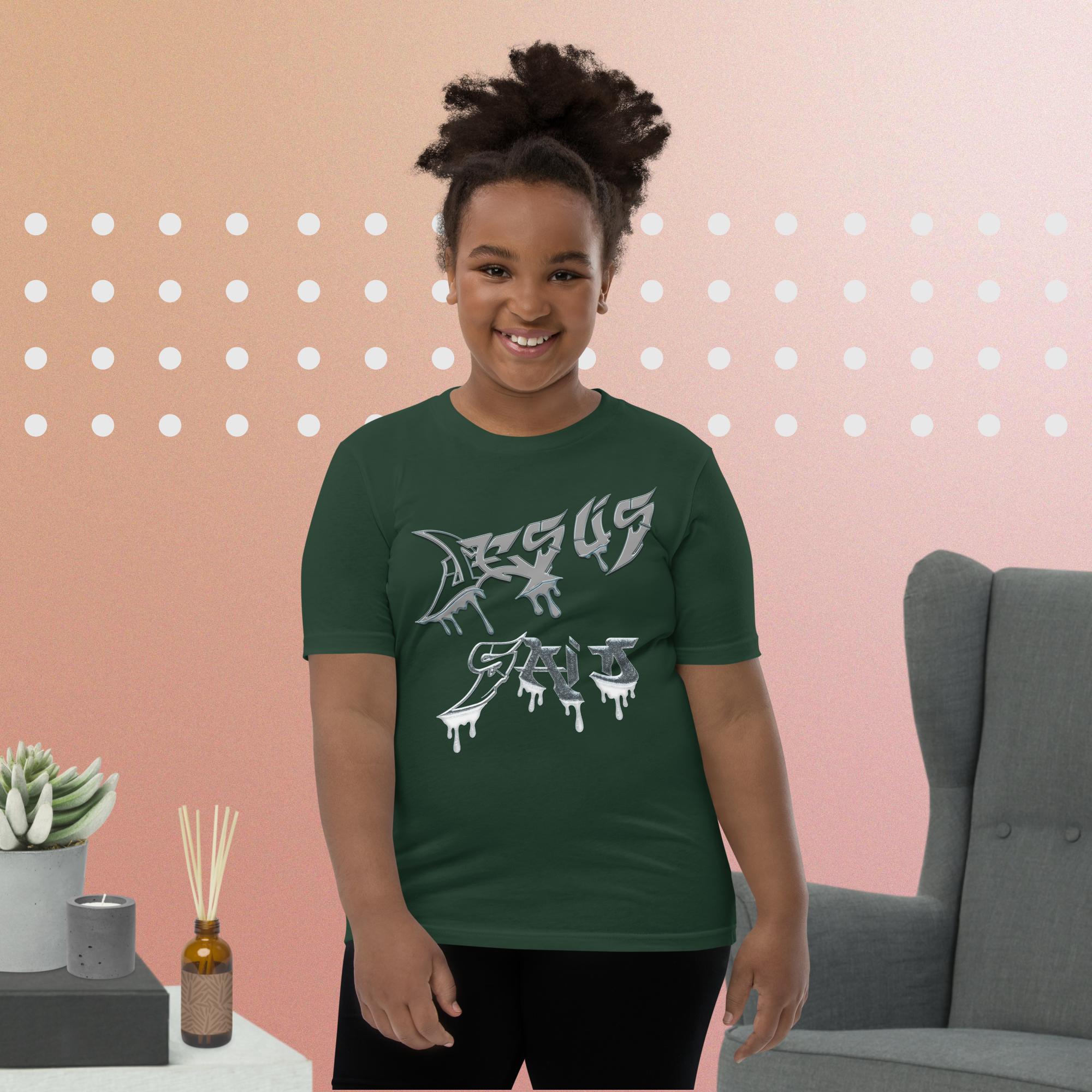 JESUS said You Are Mine Isa. 43:1 NLT - Youth Short Sleeve T-Shirt  Bella + Canvas 3001Y