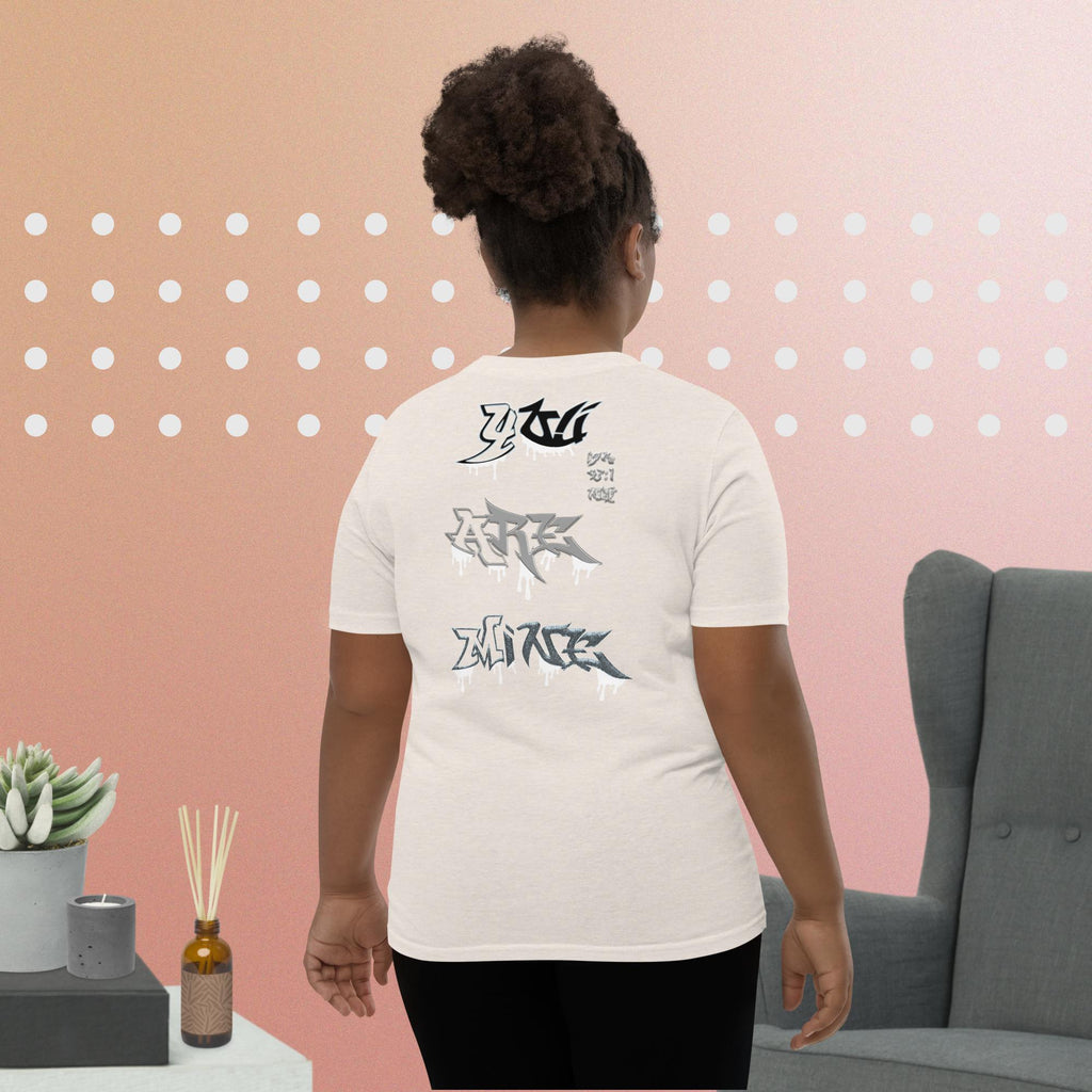 JESUS said You Are Mine Isa. 43:1 NLT - Youth Short Sleeve T-Shirt  Bella + Canvas 3001Y