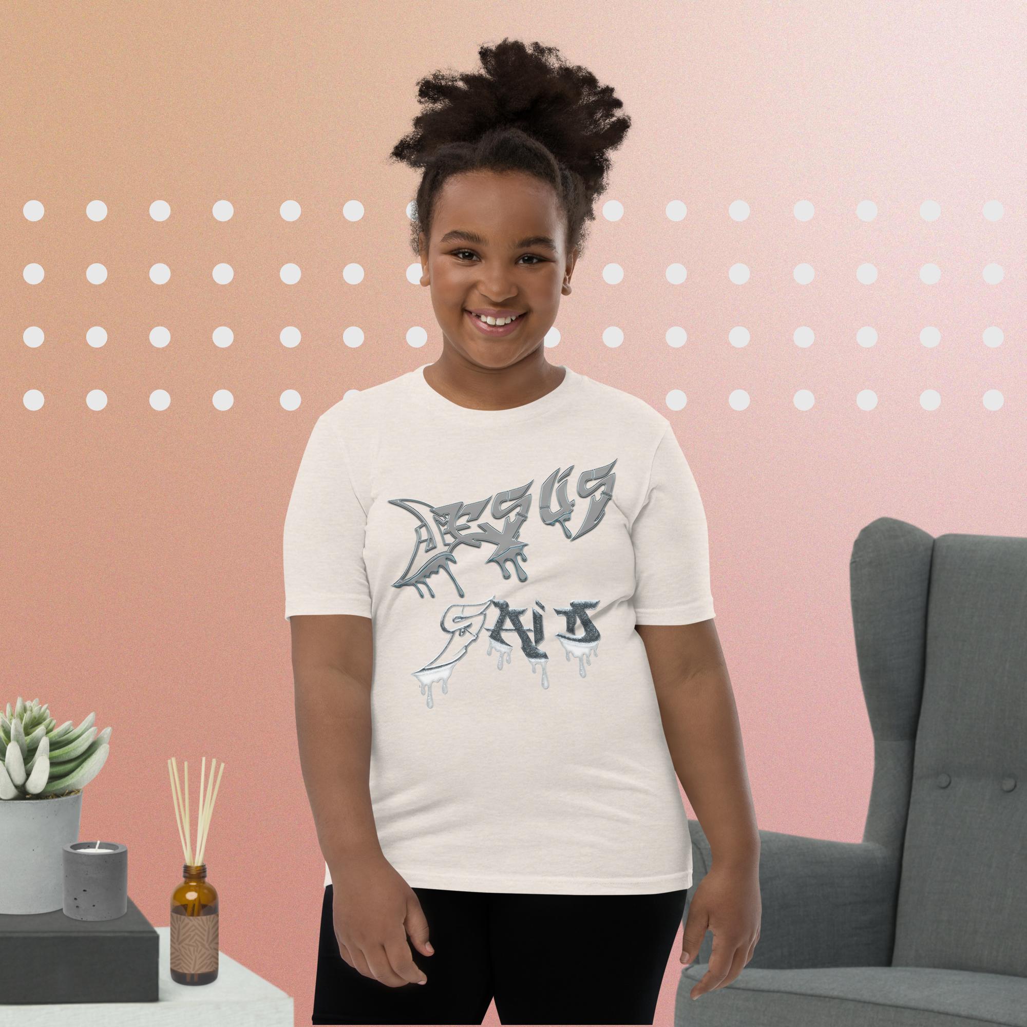 JESUS said You Are Mine Isa. 43:1 NLT - Youth Short Sleeve T-Shirt  Bella + Canvas 3001Y