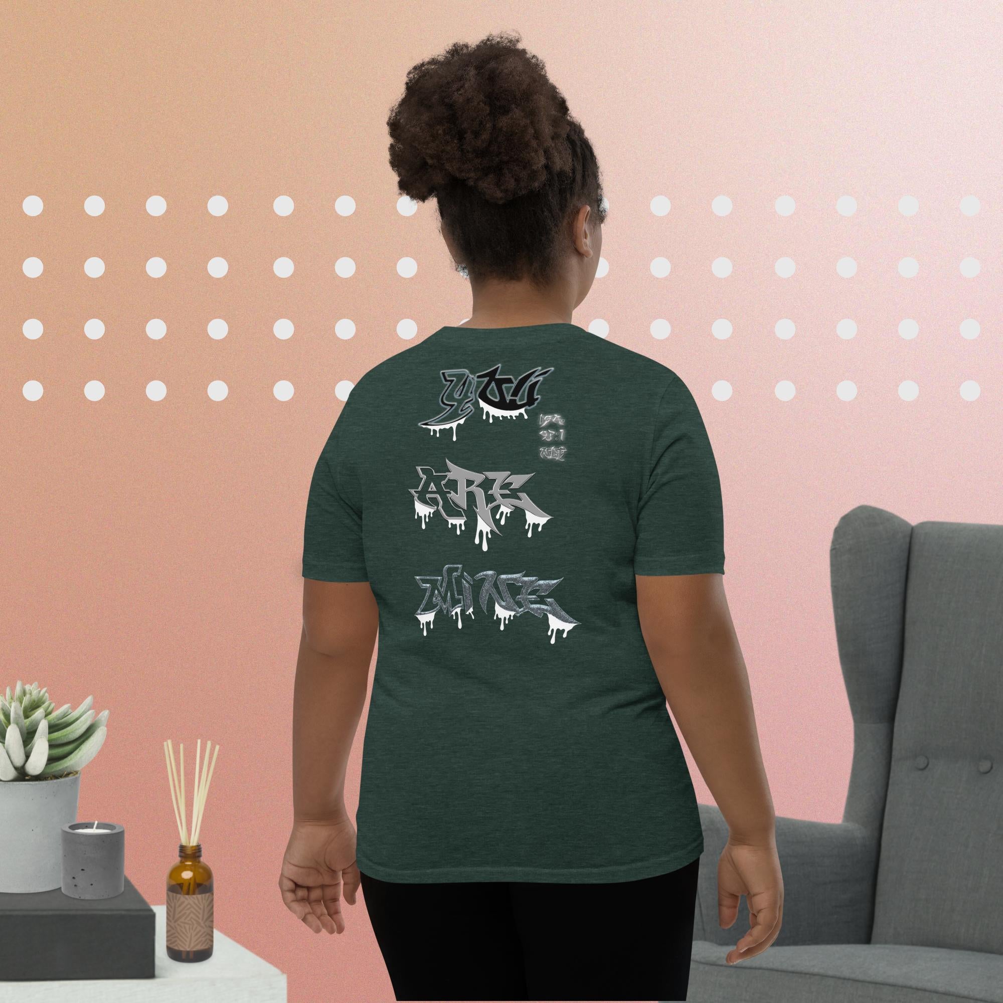 JESUS said You Are Mine Isa. 43:1 NLT - Youth Short Sleeve T-Shirt  Bella + Canvas 3001Y