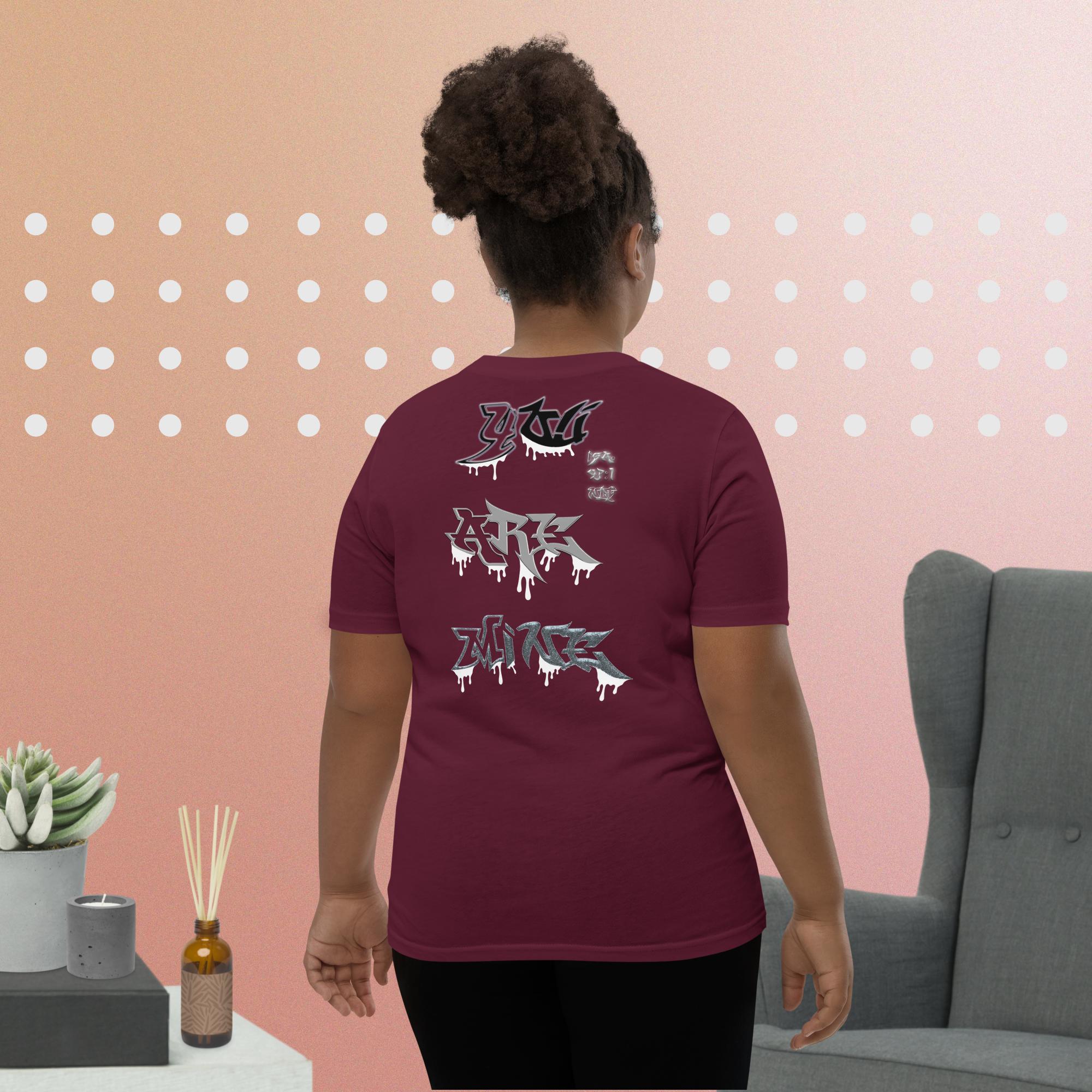 JESUS said You Are Mine Isa. 43:1 NLT - Youth Short Sleeve T-Shirt  Bella + Canvas 3001Y