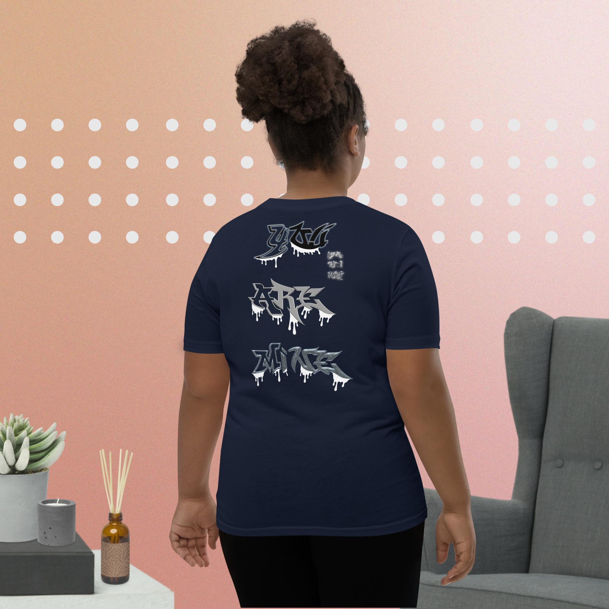 JESUS said You Are Mine Isa. 43:1 NLT - Youth Short Sleeve T-Shirt  Bella + Canvas 3001Y