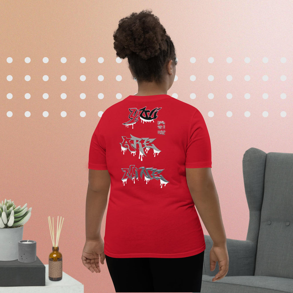 JESUS said You Are Mine Isa. 43:1 NLT - Youth Short Sleeve T-Shirt  Bella + Canvas 3001Y