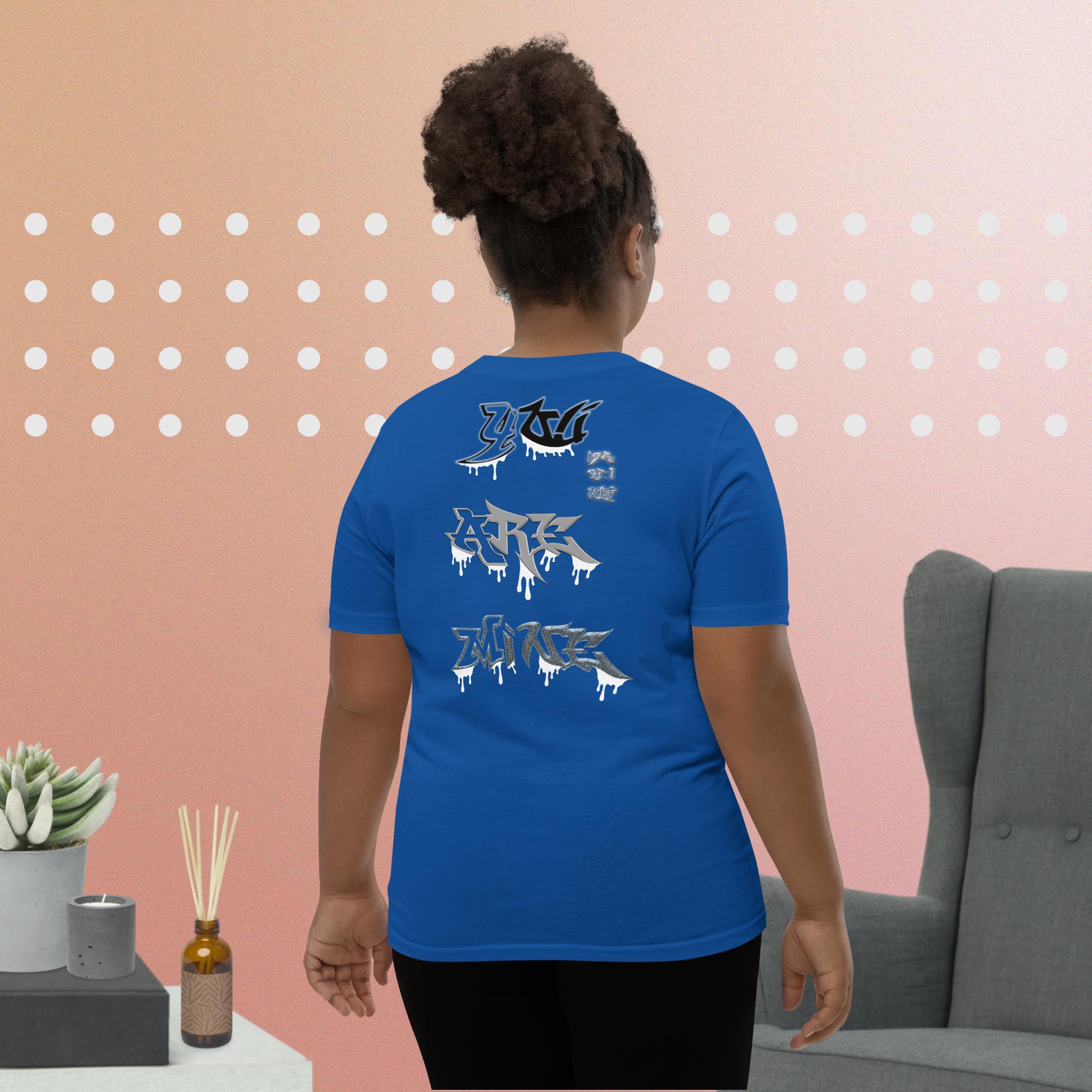 JESUS said You Are Mine Isa. 43:1 NLT - Youth Short Sleeve T-Shirt  Bella + Canvas 3001Y