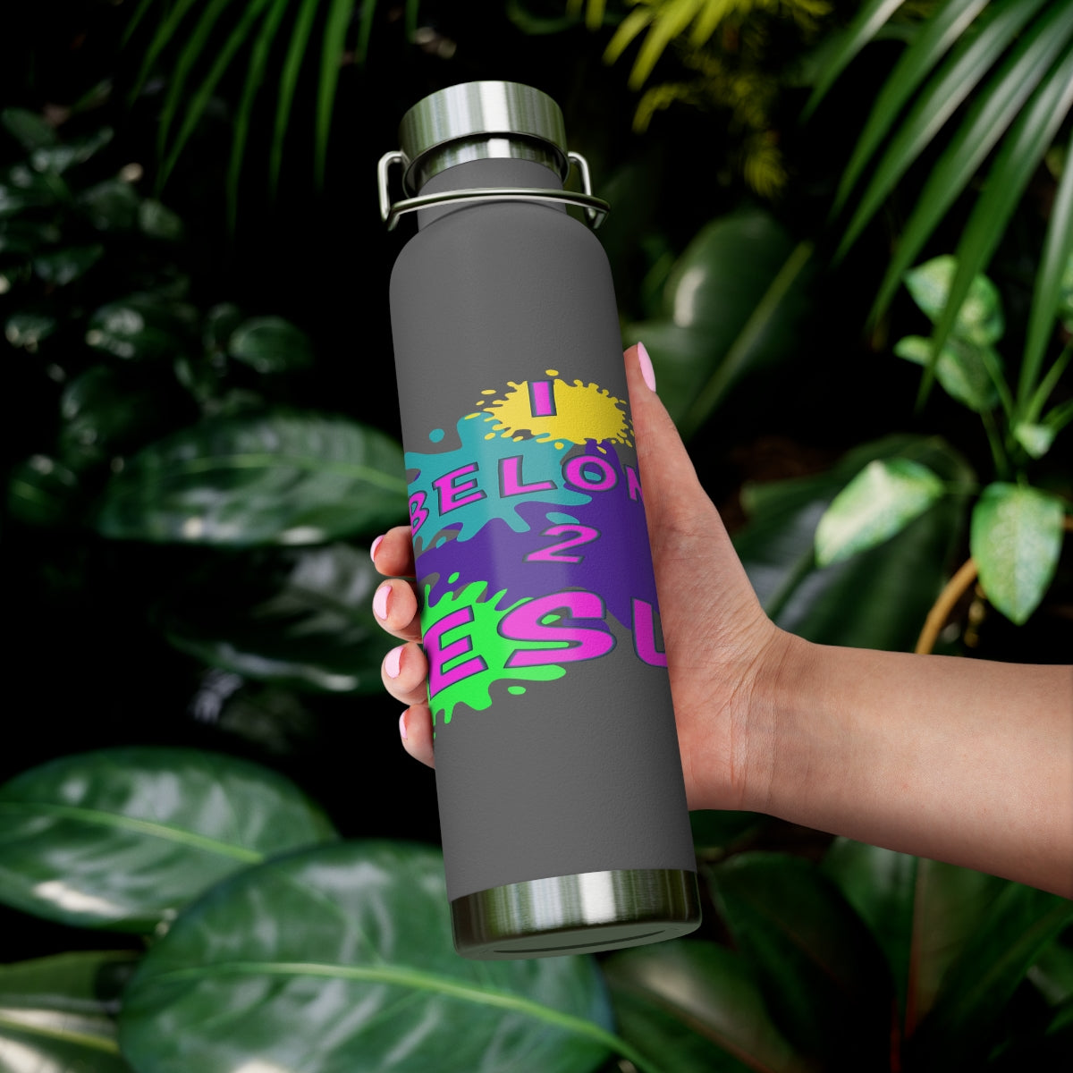 Big God said Let There Be Light & I Belong to JESUS (22oz Vacuum Insulated Bottle)
