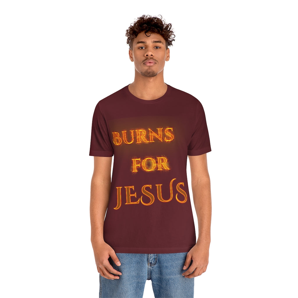 My Heart Burns for Jesus Unisex Jersey Short Sleeve Tee