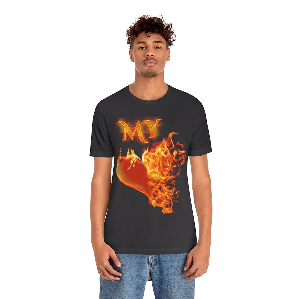 My Heart Burns for Jesus Unisex Jersey Short Sleeve Tee