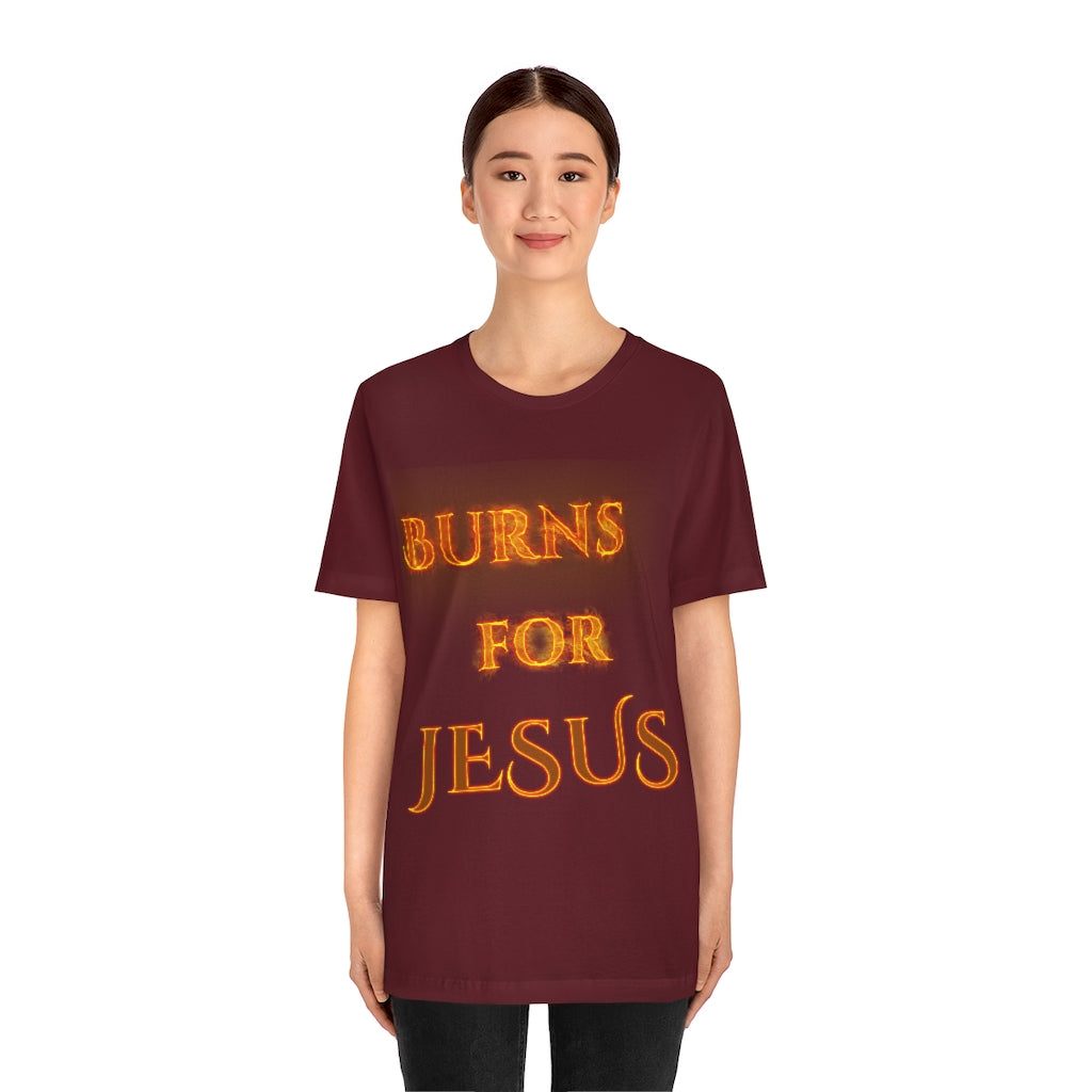 My Heart Burns for Jesus Unisex Jersey Short Sleeve Tee