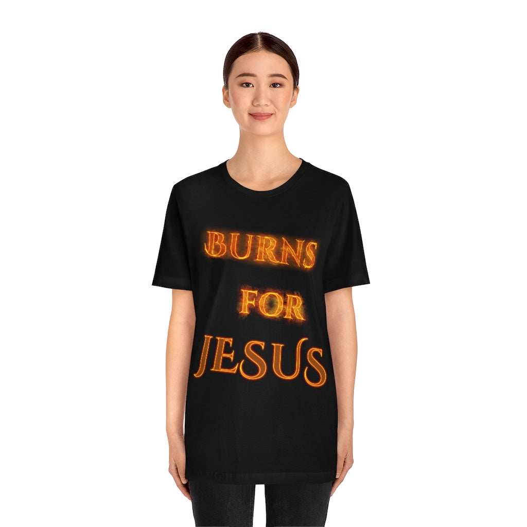 My Heart Burns for Jesus Unisex Jersey Short Sleeve Tee