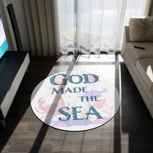 Load image into Gallery viewer, God Made the SEA (Round Rug)
