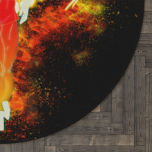 Load image into Gallery viewer, Light vs Darkness Fire Angel (Round Rug)
