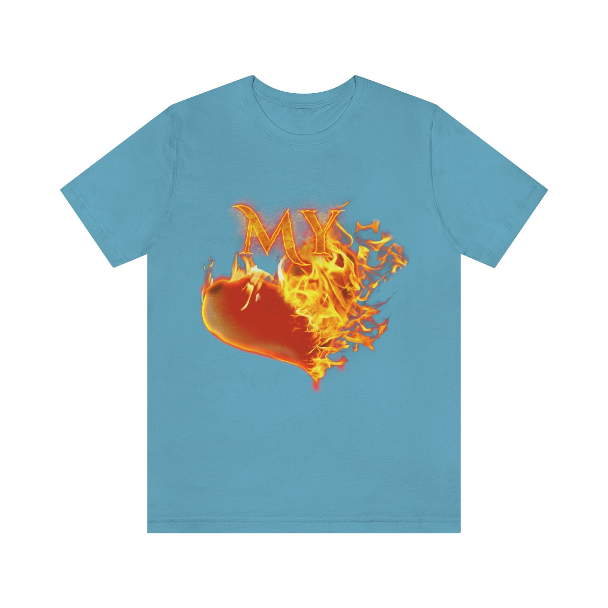 MY HEART BURNS FOR JESUS (Unisex Jersey Short Sleeve Tee)