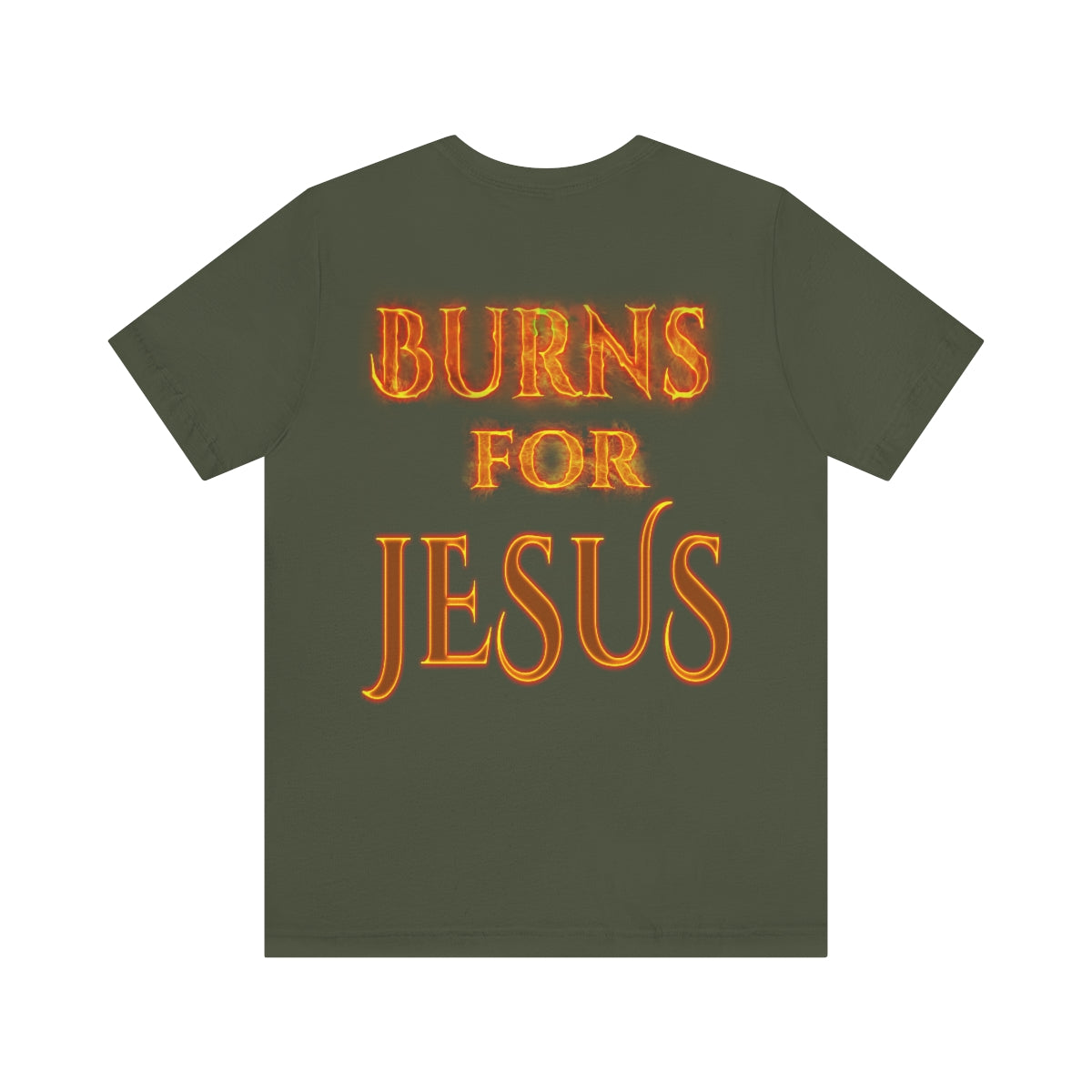 MY HEART BURNS FOR JESUS (Unisex Jersey Short Sleeve Tee)