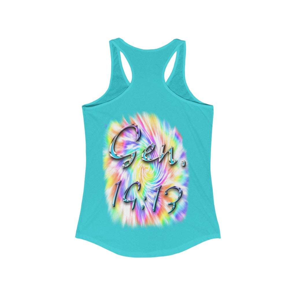 My God's Covenant Promise Gen 19:13 - Women's Ideal Racerback Tank