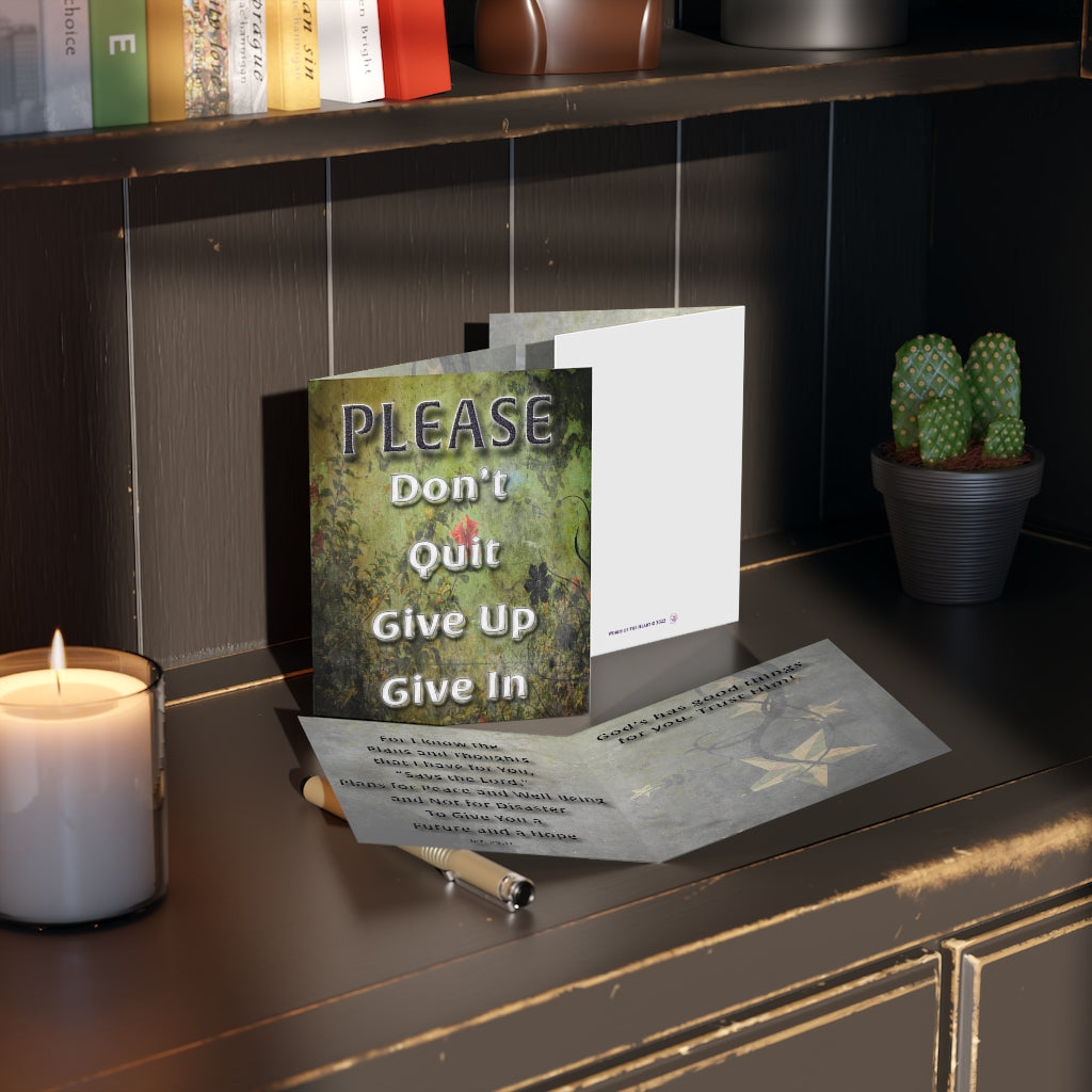 Please Don't Give Up - Greeting cards (8, 16, and 24 pcs)