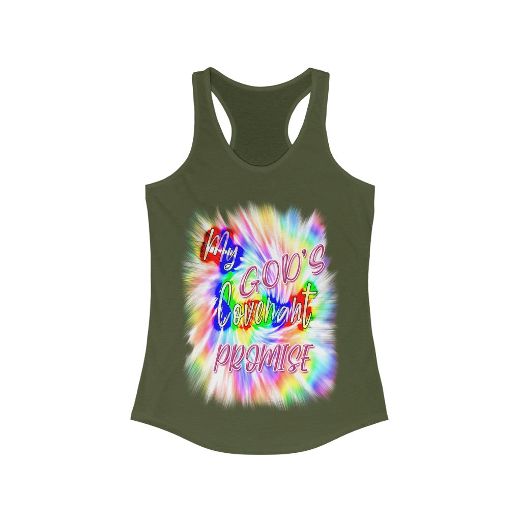 My God's Covenant Promise Gen 19:13 - Women's Ideal Racerback Tank