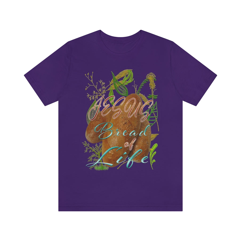 JESUS the Bread of Life & Rose - Unisex Jersey Short Sleeve Tee