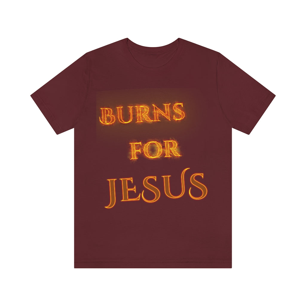 My Heart Burns for Jesus Unisex Jersey Short Sleeve Tee