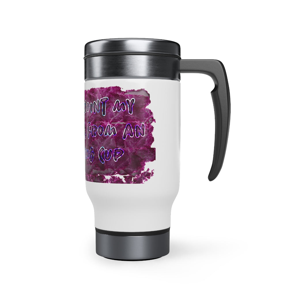 Ps. 23:5 Overflowing Cup (Stainless Steel Travel Mug with Handle, 14oz)