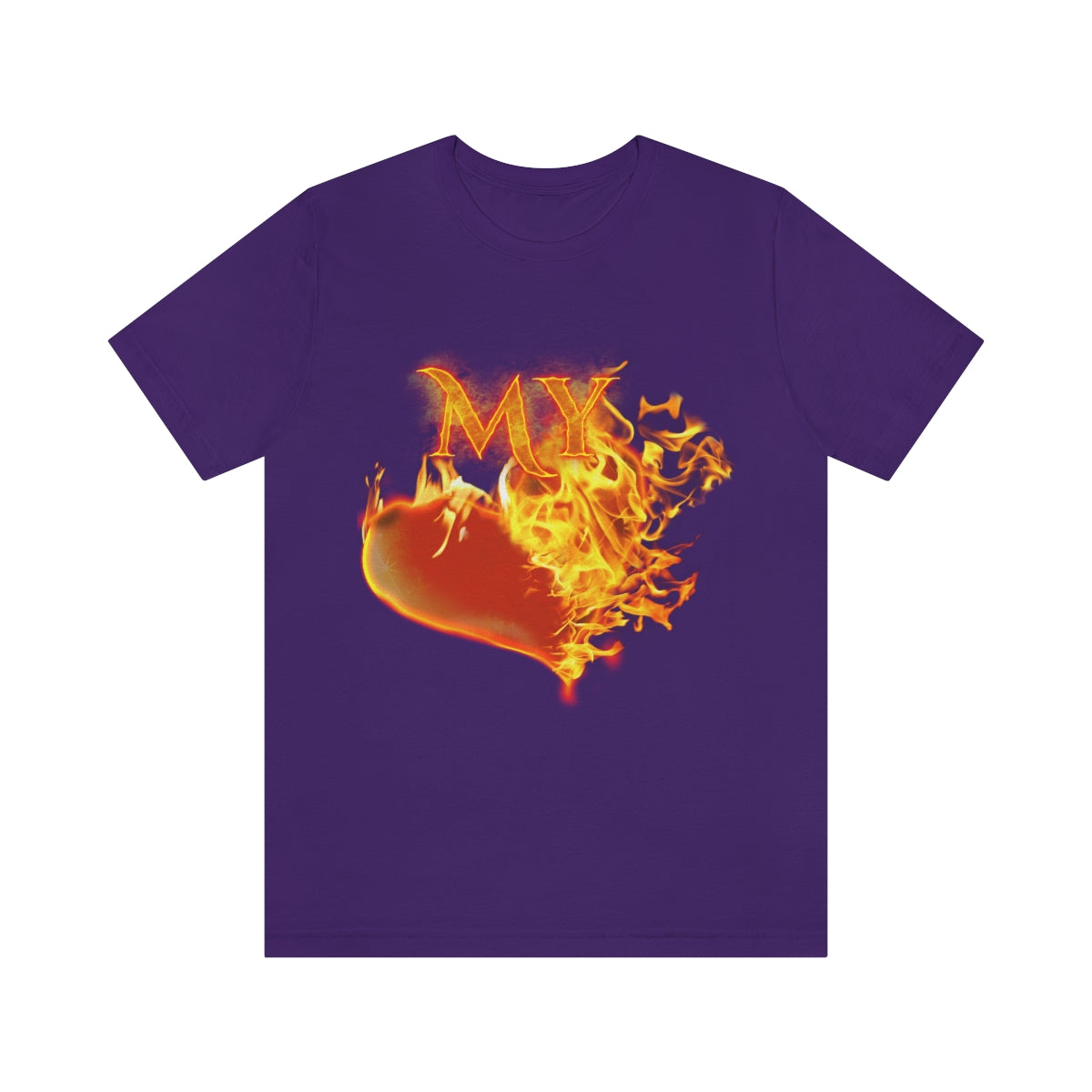 MY HEART BURNS FOR JESUS (Unisex Jersey Short Sleeve Tee)