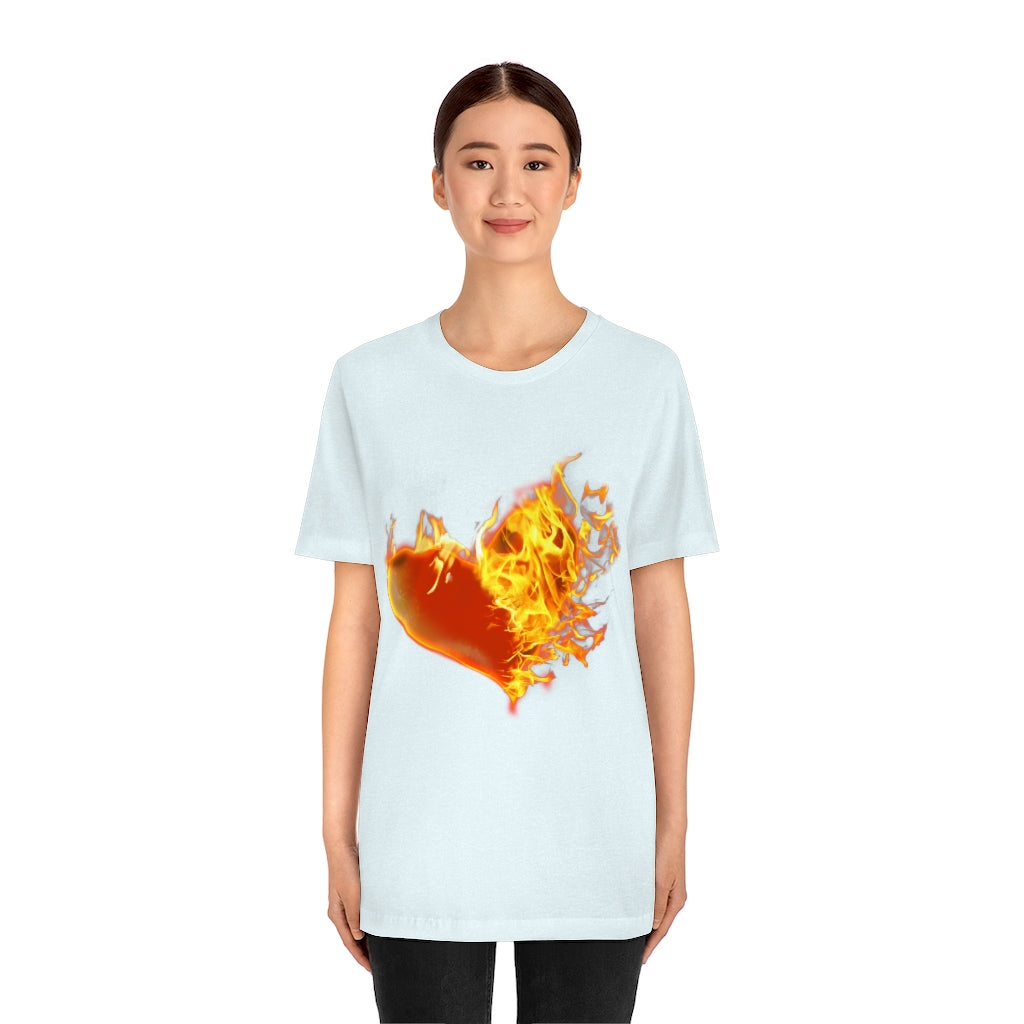 My Heart Burns for Jesus Unisex Jersey Short Sleeve Tee