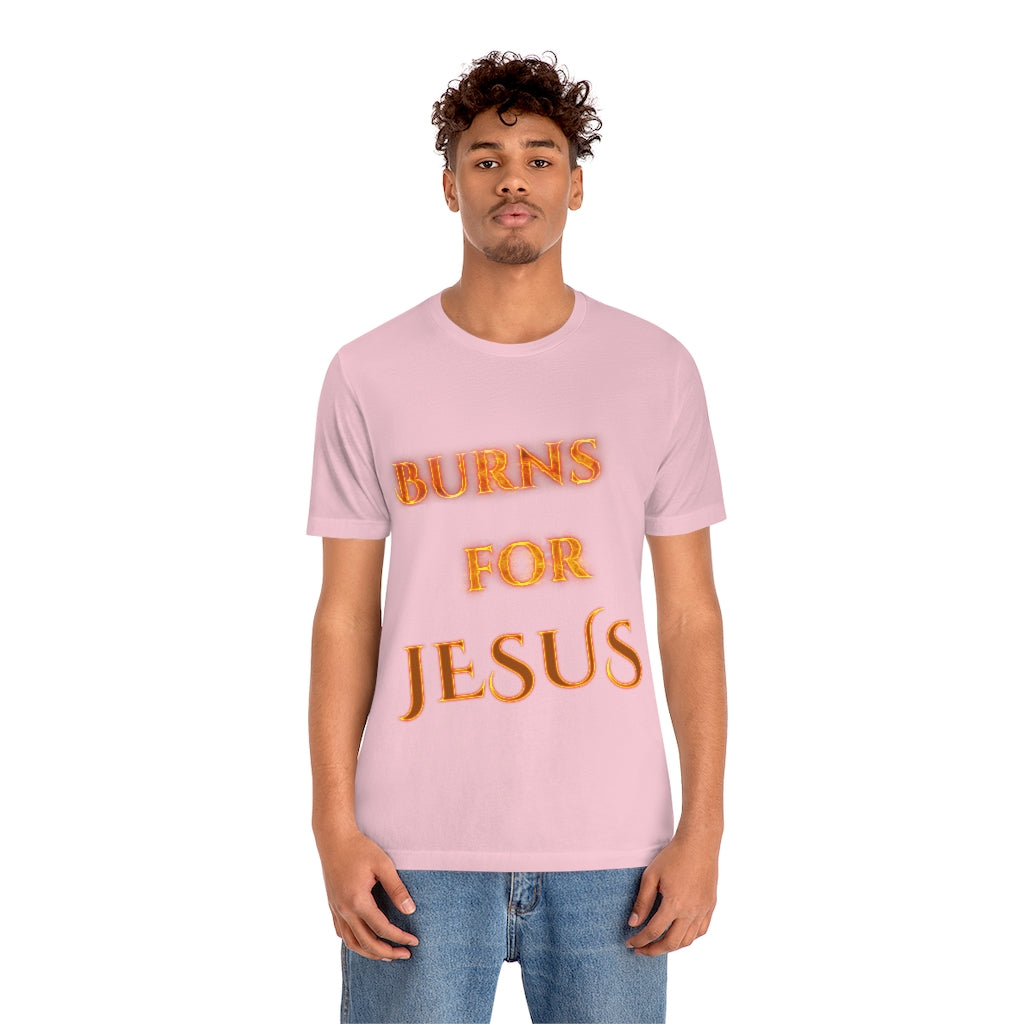 My Heart Burns for Jesus Unisex Jersey Short Sleeve Tee