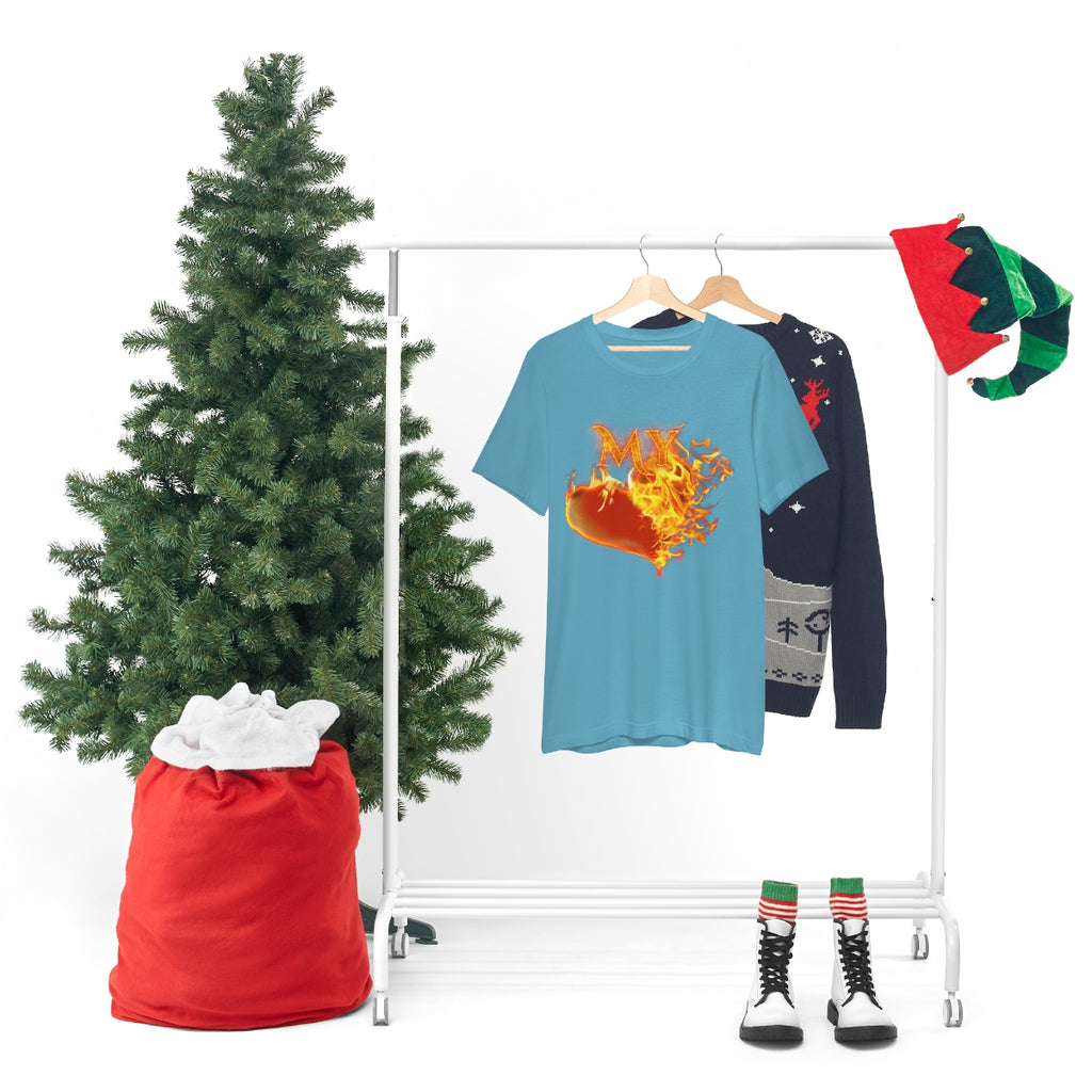 MY HEART BURNS FOR JESUS (Unisex Jersey Short Sleeve Tee)