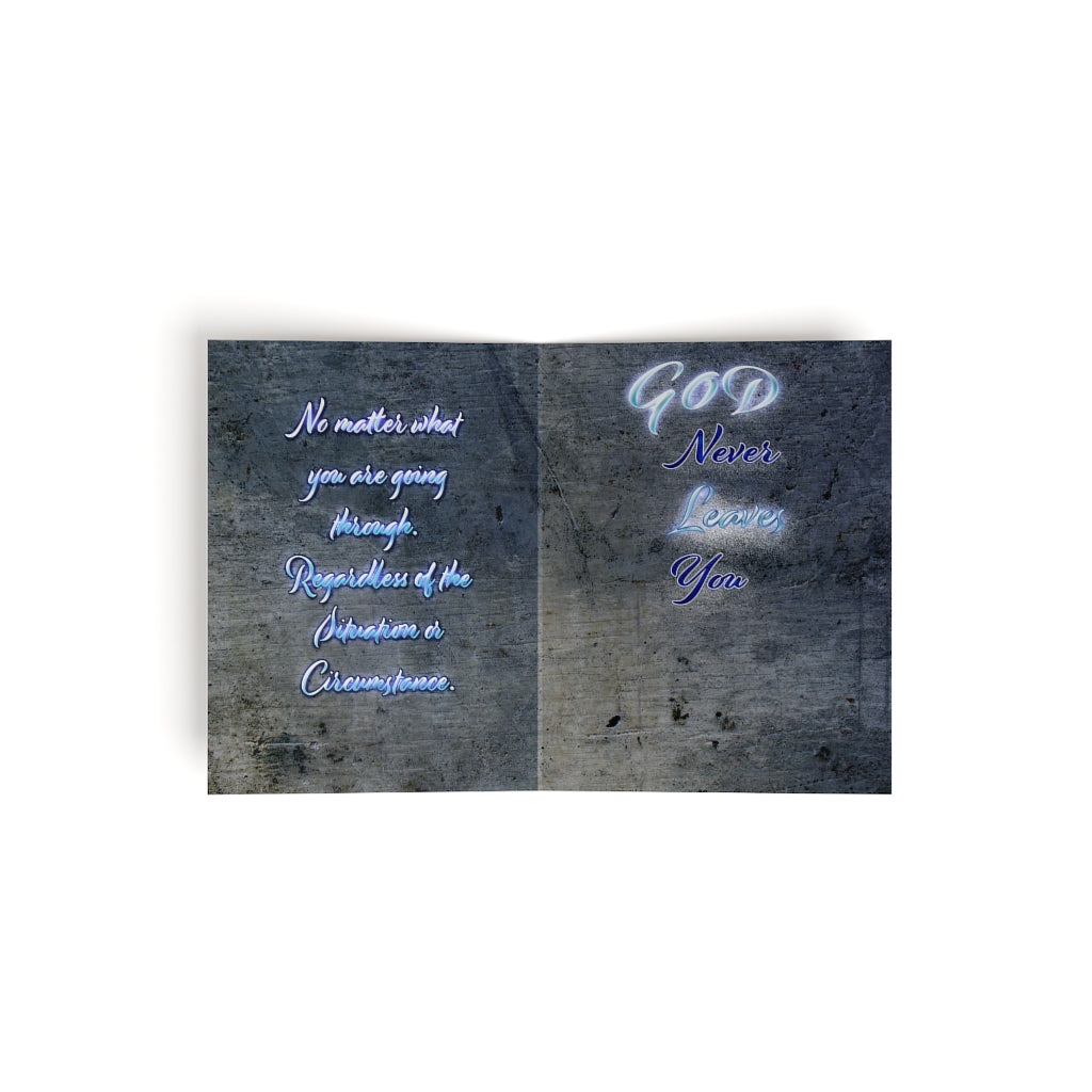GOD ONLY NEVER LEAVES YOU - Greeting cards (8, 16, and 24 pcs)