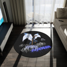 Load image into Gallery viewer, Light vs Darkness Blue Angel (Round Rug)
