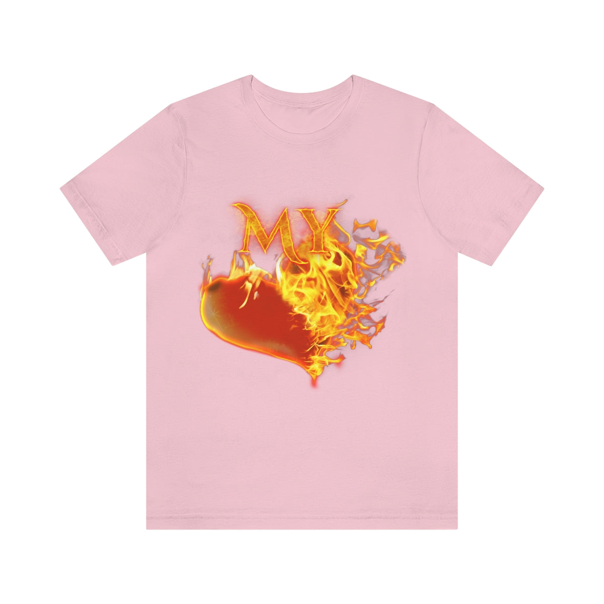 MY HEART BURNS FOR JESUS (Unisex Jersey Short Sleeve Tee)