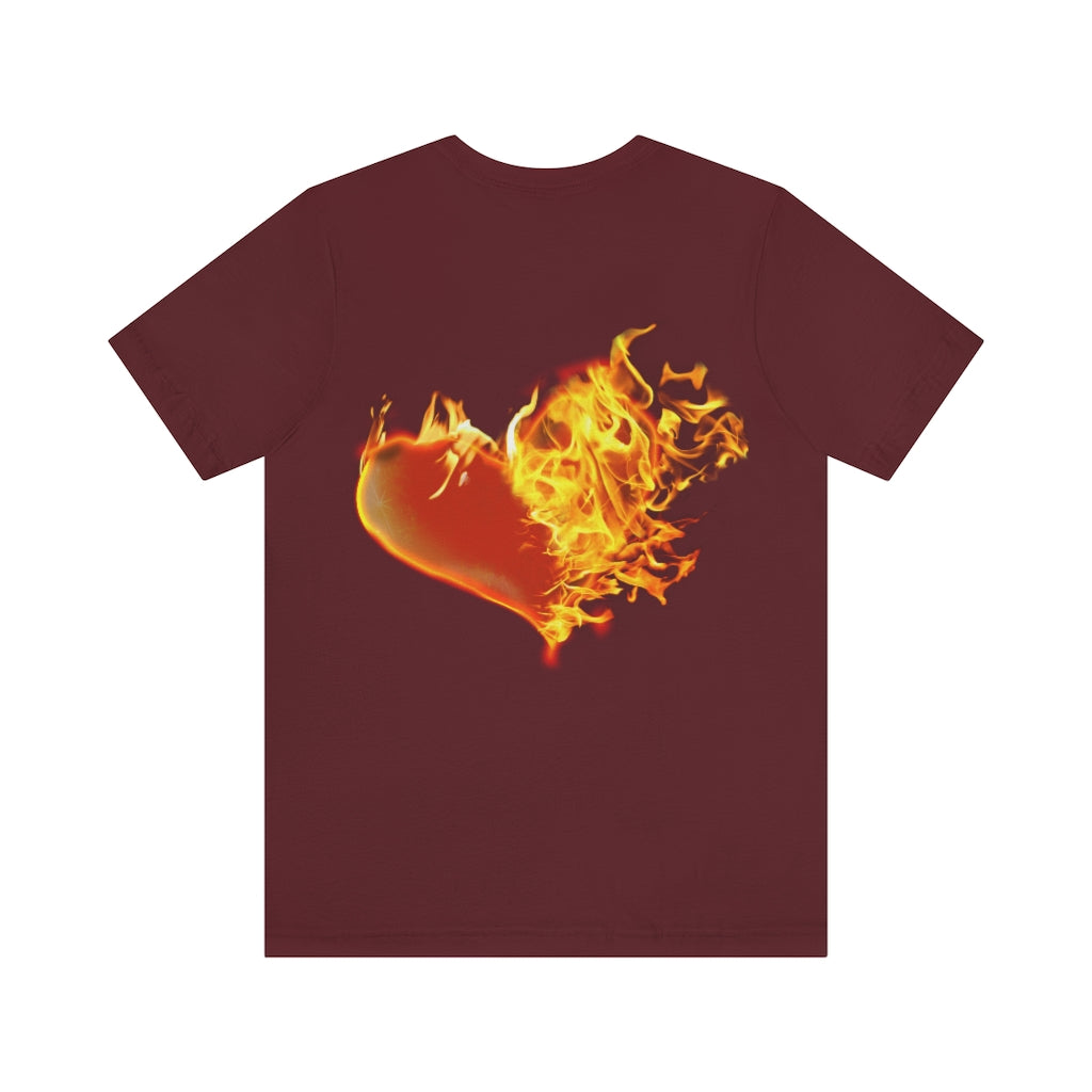 My Heart Burns for Jesus Unisex Jersey Short Sleeve Tee
