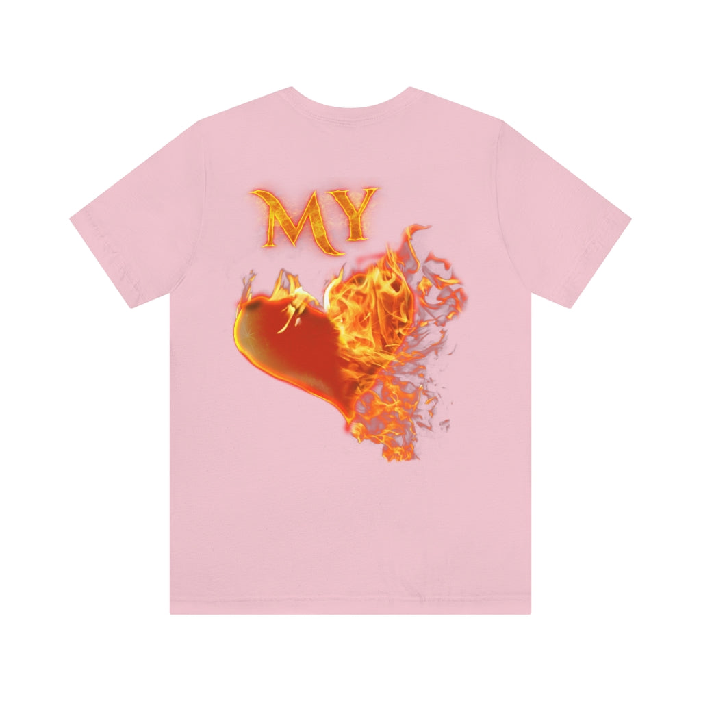 My Heart Burns for Jesus Unisex Jersey Short Sleeve Tee