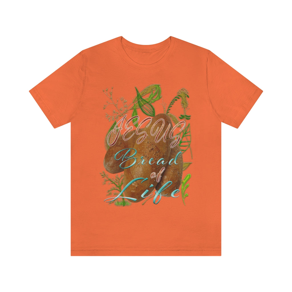 JESUS the Bread of Life & Rose - Unisex Jersey Short Sleeve Tee