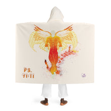 Load image into Gallery viewer, Light vs Darkness Fire Angel (Hooded Sherpa Fleece Blanket)
