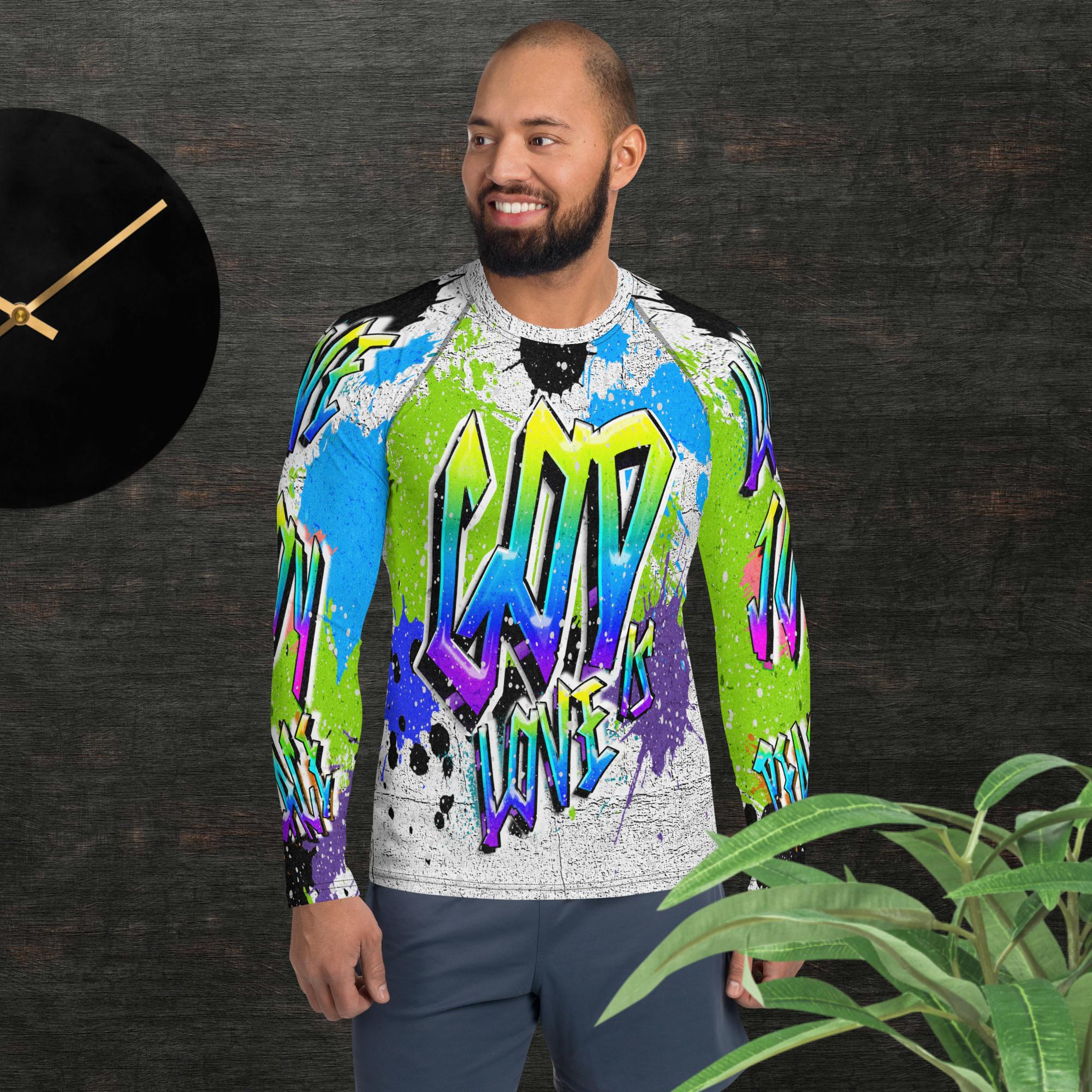 GOD is Love - Joy - Peace - Men's Rash Guard