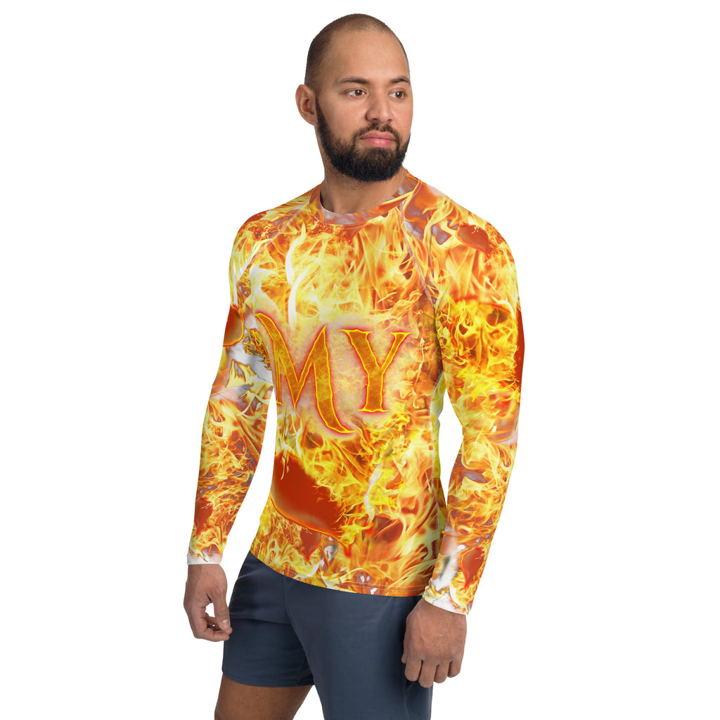 My Heart Burns 4-JESUS AOP - Men's Rash Guard