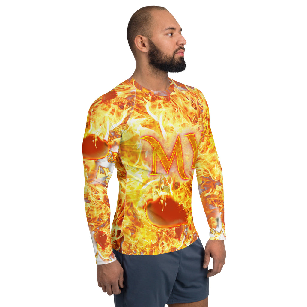 My Heart Burns 4-JESUS AOP - Men's Rash Guard