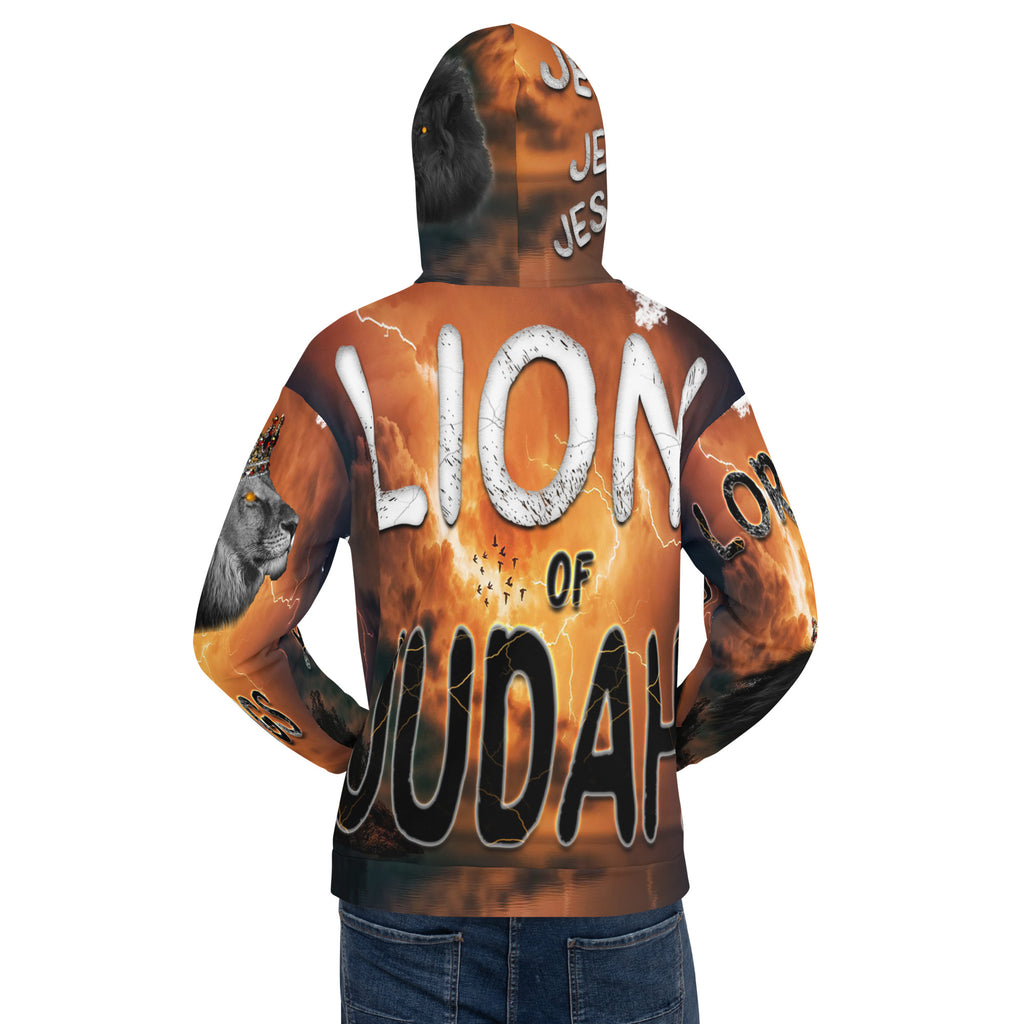 Jesus Lion of Judah AOP - (Unisex Hoodie) (Sizes Run Small)