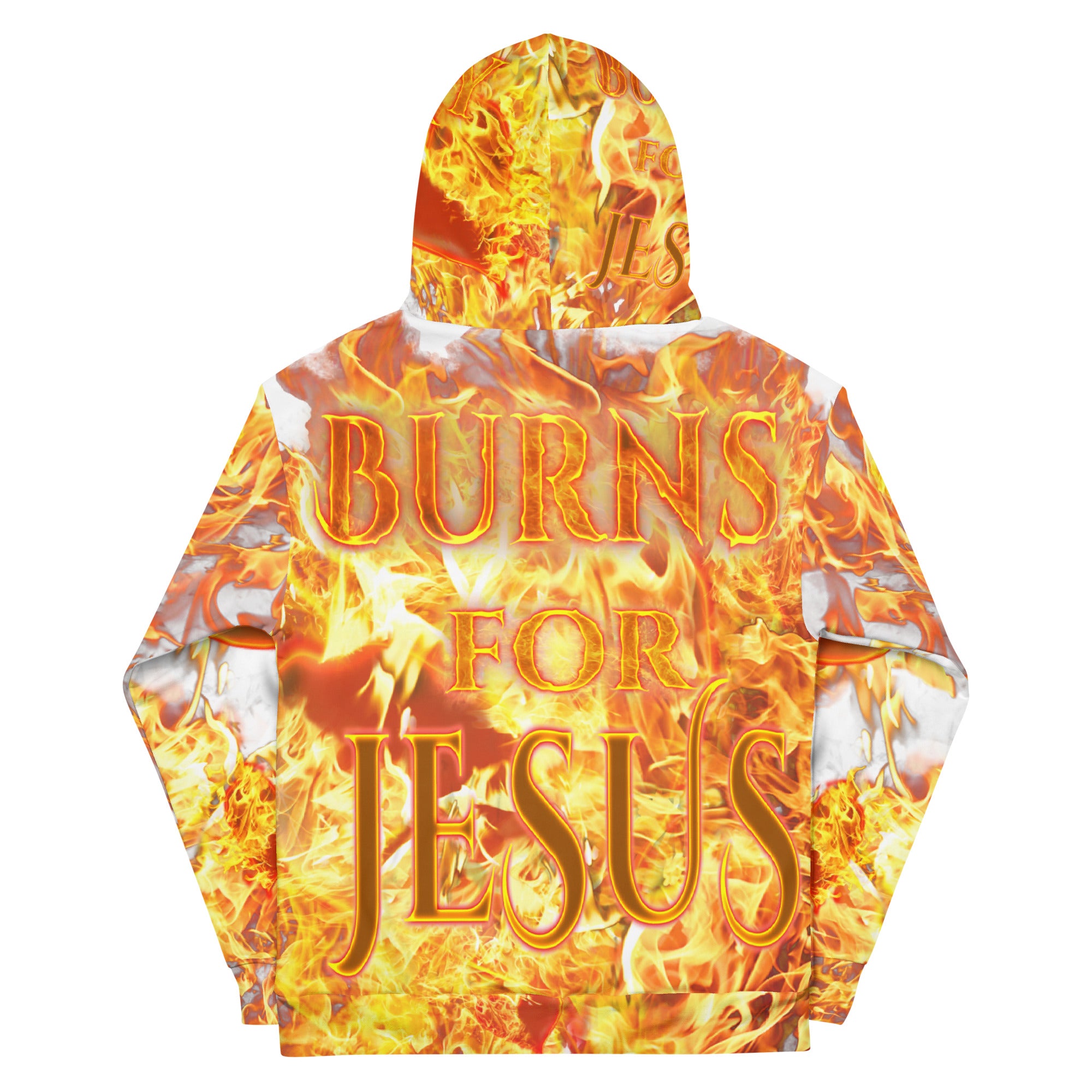 My Heart Burns For Jesus AOP -  (Unisex Hoodie) (Sizes Run Small)