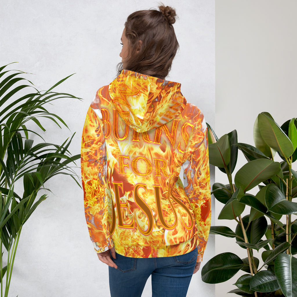 My Heart Burns  For Jesus AOP -(Unisex Hoodie) (Sizes Run Small)