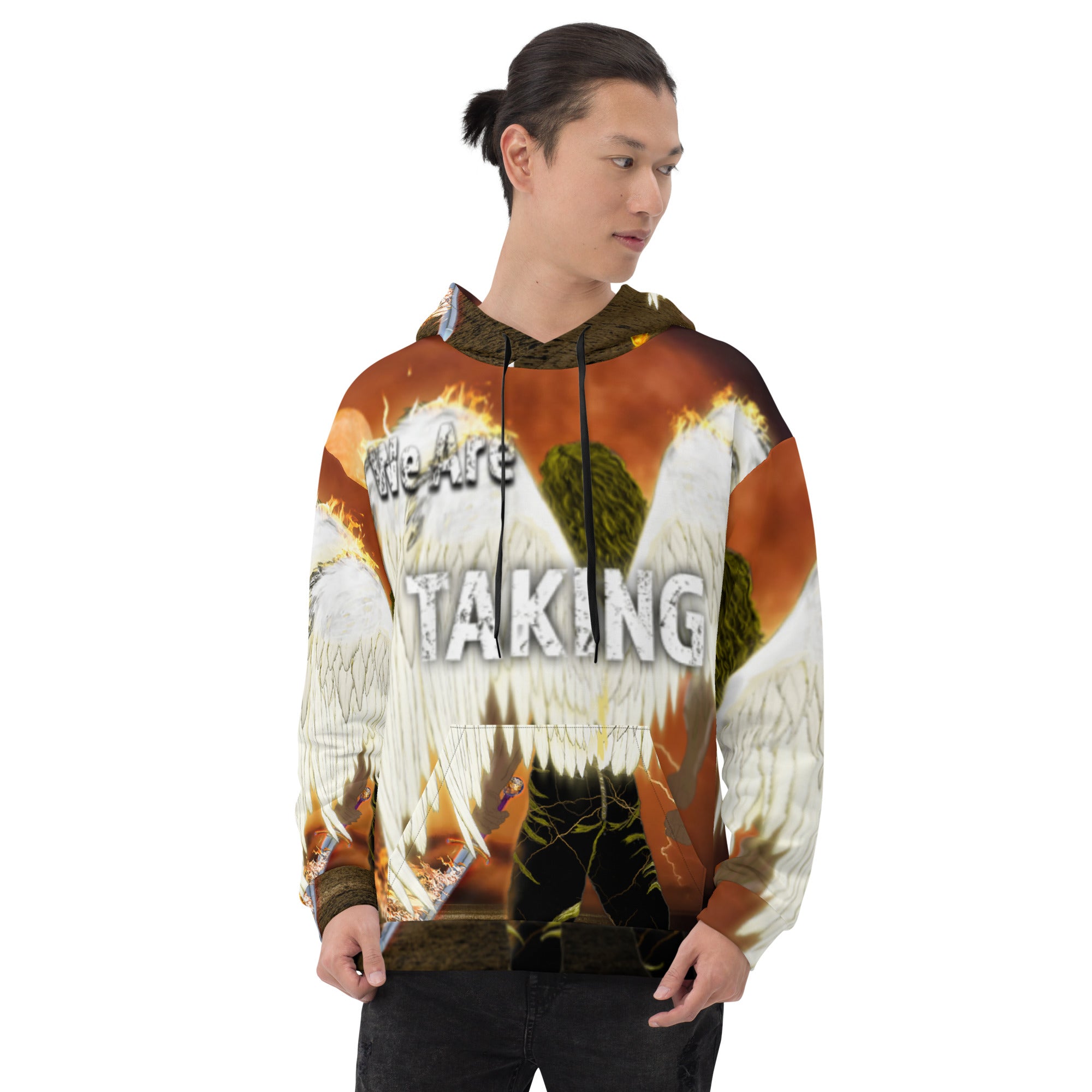 We're Taking Dominion Warrior Angels  AOP - (Unisex Hoodie - Sizes Run Small)