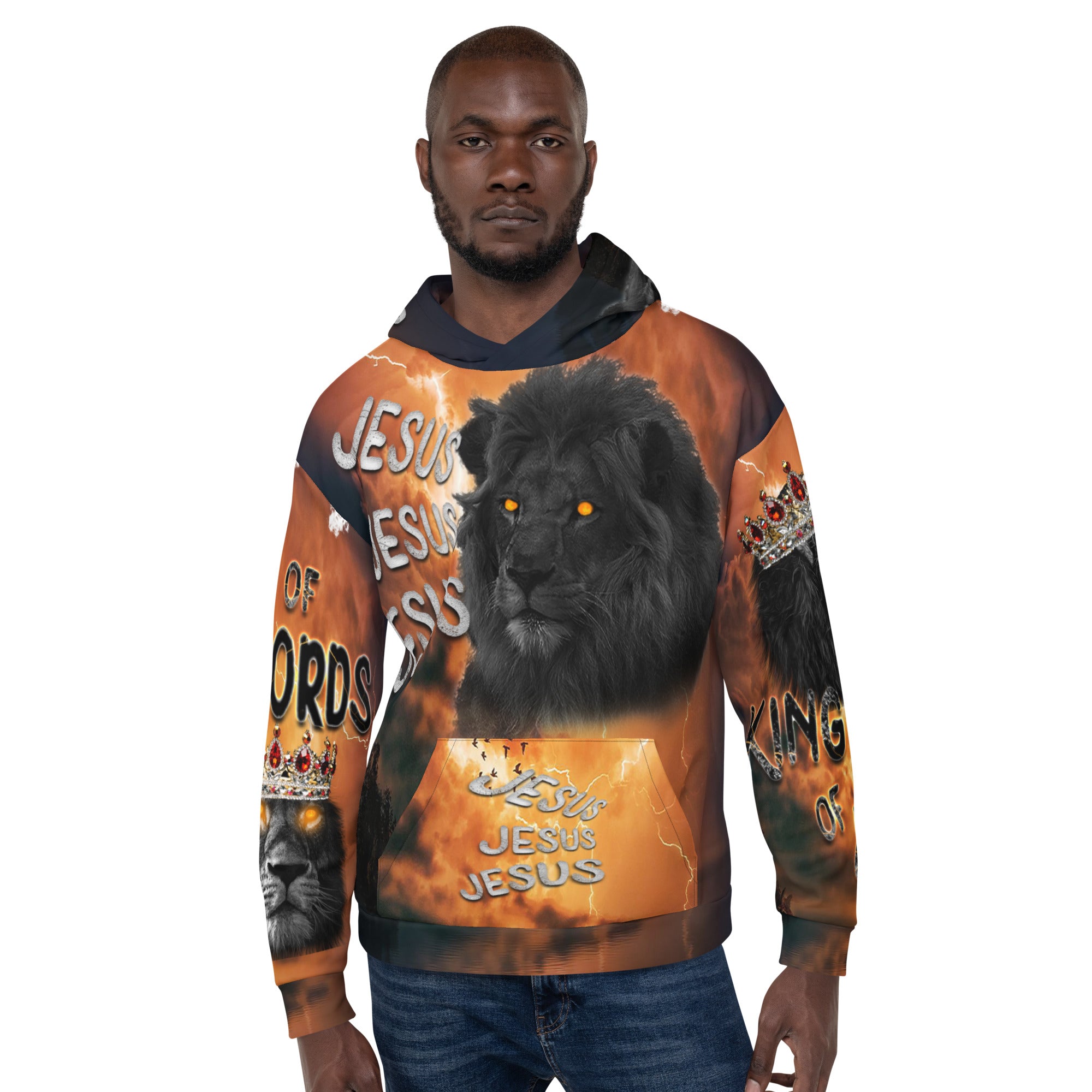 Jesus Lion of Judah AOP - (Unisex Hoodie) (Sizes Run Small)