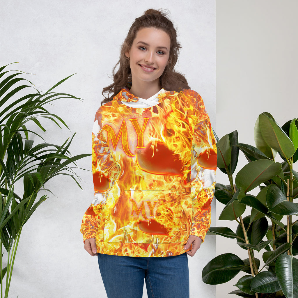 My Heart Burns  For Jesus AOP -(Unisex Hoodie) (Sizes Run Small)