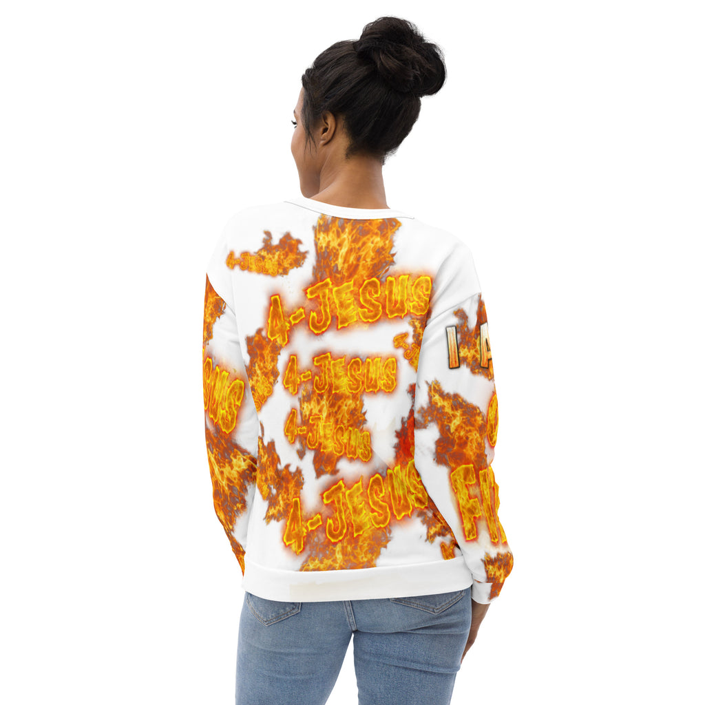 I Am On Fire 4-Jesus Jer 20:9 AOP - Unisex Sweatshirt