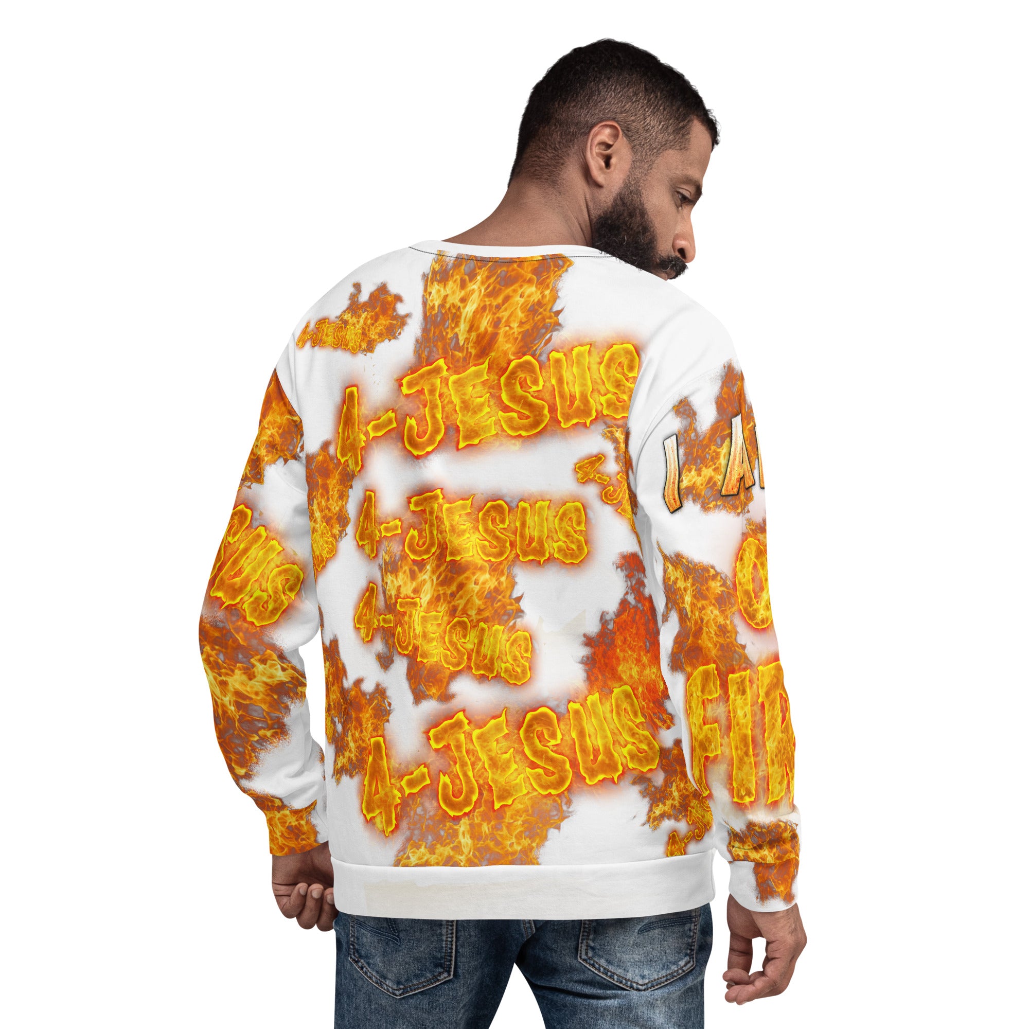I Am On Fire 4-Jesus Jer 20:9 AOP - Unisex Sweatshirt
