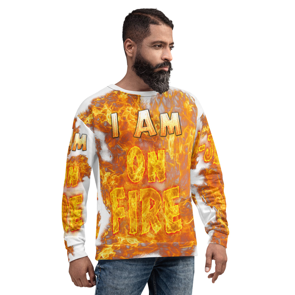 I Am On Fire 4-Jesus Jer 20:9 AOP - Unisex Sweatshirt