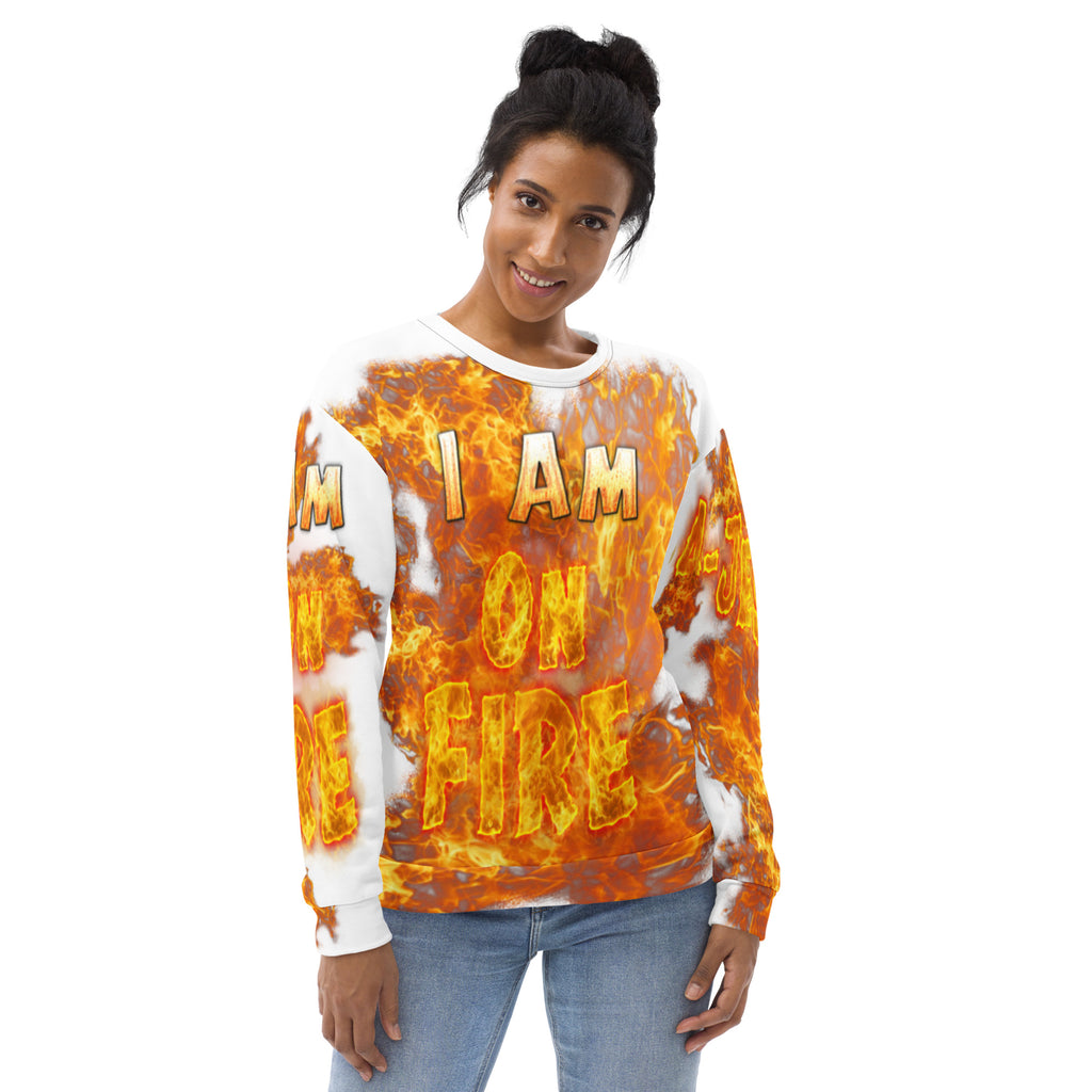 I Am On Fire 4-Jesus Jer 20:9 AOP - Unisex Sweatshirt