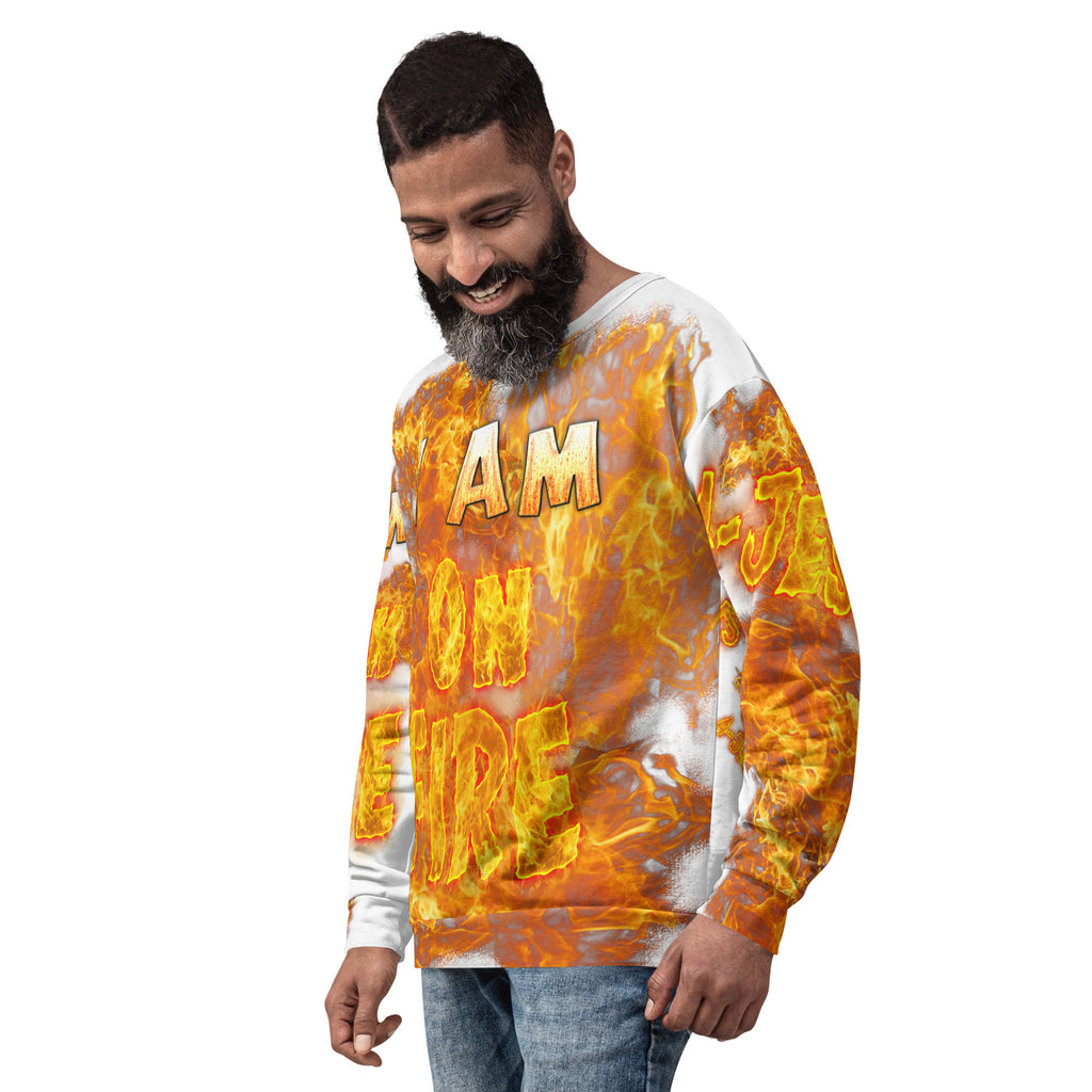 I Am On Fire 4-Jesus Jer 20:9 AOP - Unisex Sweatshirt