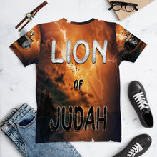 Load image into Gallery viewer, Jesus Lion of Judah AOP - Women&#39;s Short Sleeve T-shirt
